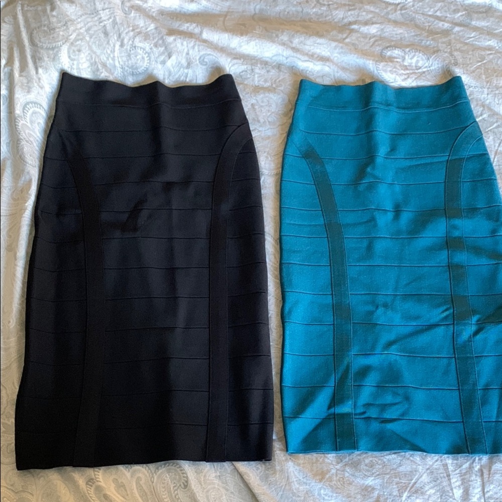 Elegant Black and Teal Skirt Set